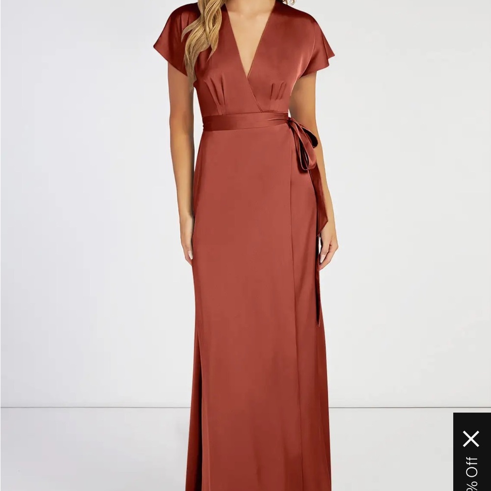 Terra Cotta Bridesmaids dress from Azazie